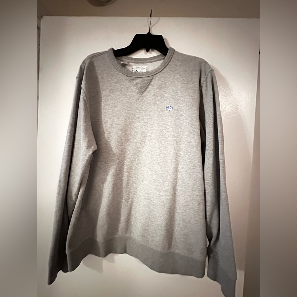 SOUTHERN TIDE Heather Gray Crewneck Sweater Medium